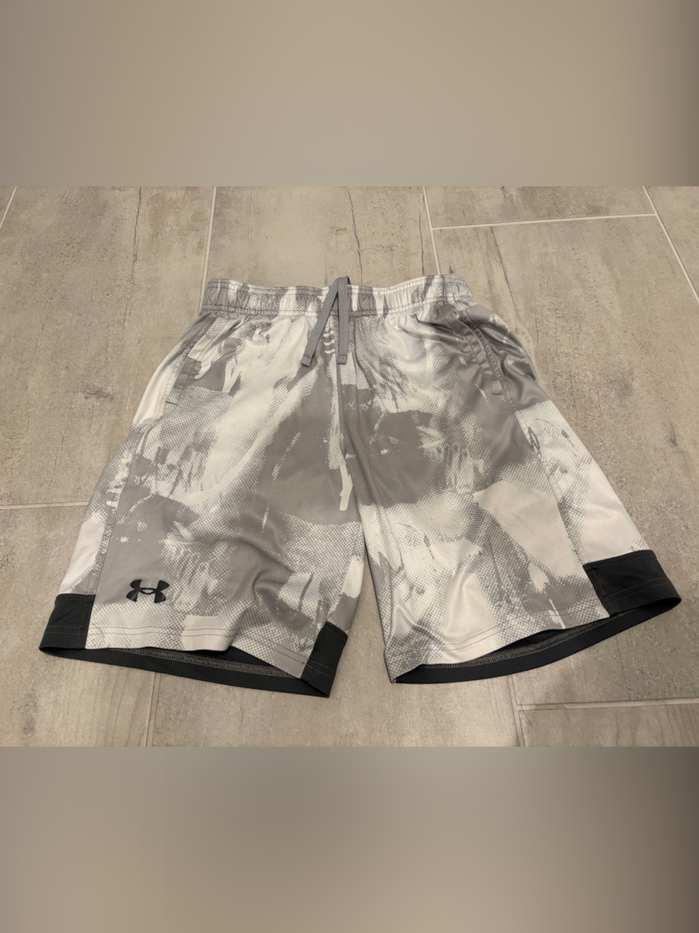 Under Armour Gray White Performance Training Shorts